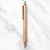 Ballpen Bazaar Metallic Rose Gold Ball Pen with Copper Clip | Click Mechanism Blue Ink Pen for Office, School & Daily Writing | 1 Pc