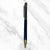 Ballpen Bazaar Metallic Silver & Blue Dual Tone Ball Pen with Gold Clip | Twist Mechanism | Blue Ink | Premium Metal Pen