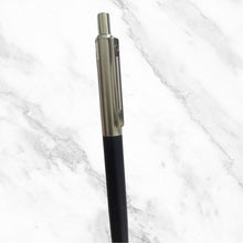 Metallic Glossy Silver and Blue Ball Pen – Premium Click Pen