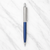 Ballpen Bazaar Metallic Silver & Blue Dual Tone Ball Pen with Silver Clip | Click Mechanism | Blue Ink | Smooth Writing Pen for Office, School & Daily Use