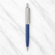 Ballpen Bazaar Metallic Silver & Blue Dual Tone Ball Pen with Silver Clip | Click Mechanism | Blue Ink | Smooth Writing Pen for Office, School & Daily Use