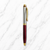 Ballpen Bazaar Metallic Silver & Maroon Mini Ball Pen with Gold Clip | Twist Mechanism | Blue Ink | Premium Metal Pen