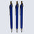 Ballpen Bazaar Plastic Blue Body Ball Pen with Silver Clip Click Mechanism Blue Ink | Smooth Writing Pen Set of 3