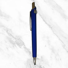 Set of 2 Blue Plastic Ball Pens with Silver Clip – Click...