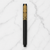 Ballpen Bazaar Rectangle Shape Matt Black Ball Pen with Black & Gold Engraved Cap | Openable Mechanism | Smooth Blue Ink | Premium Metal Writing Pen | 1 Pc