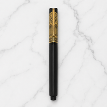 Rectangle Matte Black Ball Pen with Designer Cap – Blue Ink