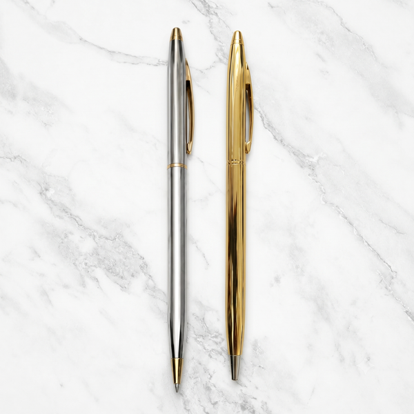 Valentine Gift Pen Set – Premium Gold & Silver Twist Ball...
