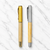 Ballpen Bazaar Set of 2 Wooden Finish Ball Pens with Gold & Silver Caps | Openable Mechanism | Blue Ink | Premium Writing Pens