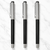 Ballpen Bazaar Set of 3 Metallic Glossy Black Ball Pens with Silver Cap | Openable Mechanism | Blue Ink Premium Writing Pens