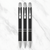 Ballpen Bazaar Set of 3 Metallic Glossy Black Ball Pens with Silver Clip | Click Mechanism | Blue Ink