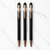 Ballpen Bazaar Set of 3 Stylus Matt Black Ball Pens with Rose Gold Clip | Click Mechanism | Blue Ink | Premium Metal Touchscreen Pen Combo