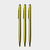 Ballpen Bazaar Set of 3 Stylus Metallic Glossy Gold Ball Pens | Gold Clip | Twist Mechanism | Smooth Blue Ink | Premium Metal Ballpoint Pens