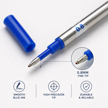 Set of 6 Roller Pen Refills 0.8mm Blue Ink | Smooth Writing