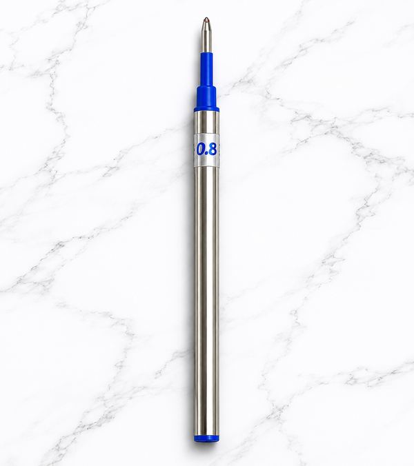 Set of 6 Roller Pen Refills 0.8mm Blue Ink | Smooth Writing