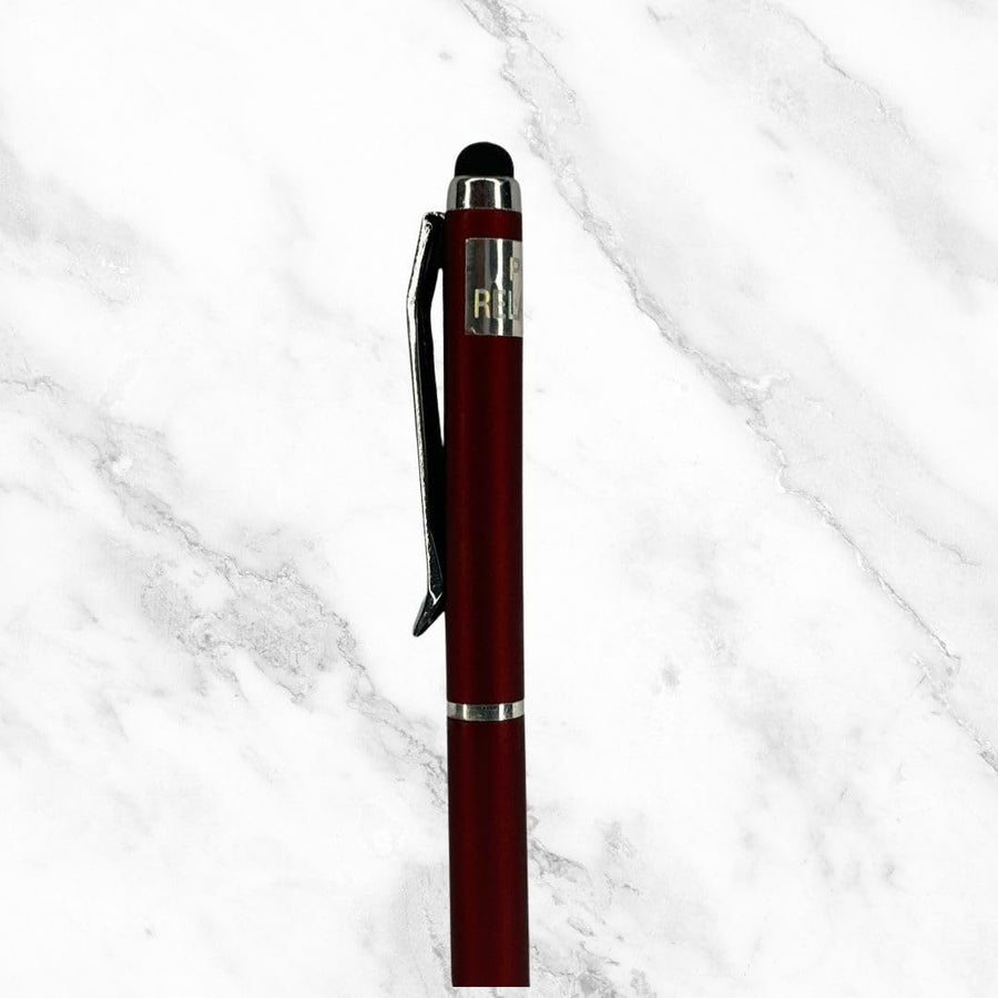 Maroon Stylus Ball Pen Set of 2, Twist, Blue Ink — Ballpen Bazaar