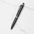 Ballpen Bazaar Stylus Gunmetal Mini Ball Pen with Silver Clip | Twist Mechanism | Smooth Blue Ink | Premium Metal Pocket Pen for Office School Travel | 1 Pc
