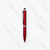 Ballpen Bazaar Stylus Matt Red Mini Ball Pen with Silver Clip | Twist Mechanism | Smooth Blue Ink Writing Pen | Compact Pocket Pen for Office School Travel | 1 Piece