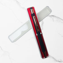 Ballpen Bazaar Stylus Matte Black Ball Pen with Glossy Rose Gold Clip | Click Mechanism | Smooth Blue Ink | Premium Metal Body Pen for Office, School & Corporate Gifting