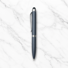 Stylus Matte Gray Mini Ball Pen – Silver Clip | Twist Mechanism 