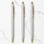 Ballpen Bazaar Stylus Silver Body Ball Pen with Gold Clip Twist Mechanism Blue Ink | Set of 3