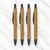 Ballpen Bazaar Stylus Wooden Colour Body Ball Pen with Silver Clip Click Mechanism Blue Ink – Set of 4