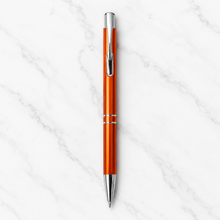 Ballpen Bazaar’s Metallic Glossy Orange Ball Pen – Pack of 2 | Silver Clip