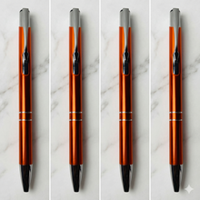Ballpen Bazaar’s Metallic Glossy Orange Click Ball Pen Set – 4 Premium Metal...