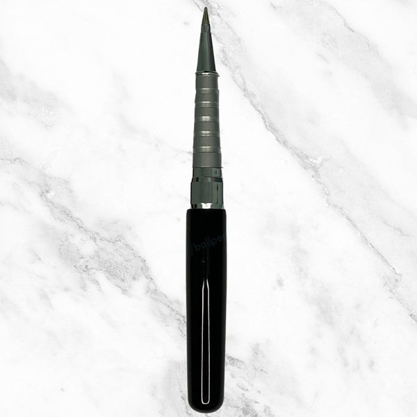 Black Body Ball Pen with Designer Silver Cap – Openable Mechanism
