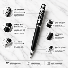 Black Body Ball Pen – Doctor Silver Clip | Twist Mechanism