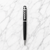 Black Body Ball Pen with Doctor Silver Clip – Twist Mechanism | Black Ink