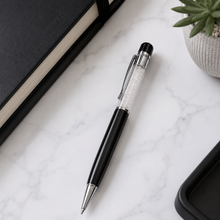 Black Diamond Pen – Elegant Design | Smooth Writing with Mini VT Refill Blue Ink
