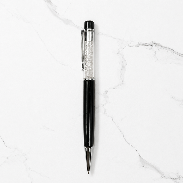 Black Diamond Pen – Elegant Design | Smooth Writing with Mini VT Refill Blue Ink