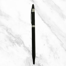 Black Metal Ball Pen with Silver Clip – Elegant Twist | Smooth Blue Ink Writing 0.6mm