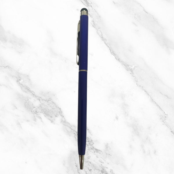 Blue Color Body Mobile Touch Pen – Twist Mechanism | Cross Type Blue Ink