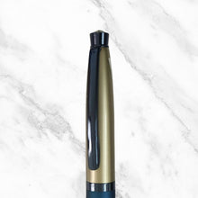 Blue and Silver Ball Pen with Blue Clip – Twist Mechanism | Smooth Writing with Glycer 0.6mm Blue Ink