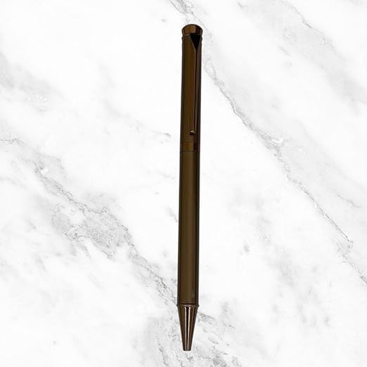 Brown Twist Ball Pen – Premium Design | Smooth Writing with Glycer 0.6mm Blue Ink