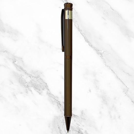 Brown Twist Ball Pen – Premium Design | Smooth Writing with Glycer 0.6mm Blue Ink
