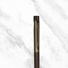 Brown and Cream Twist Ball Pen – Blue Ink | BallPenBazaar