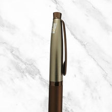 Brown and Silver Ball Pen – Twist Mechanism | Smooth Writing Blue Ink