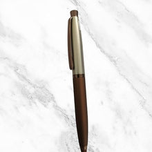 Brown and Silver Ball Pen – Twist Mechanism | Smooth Writing Blue Ink