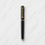 Ballpen Bazaar Matt Black Metal Ball Pen with Matt Black Cap & Designer Glossy Gold Clip | Openable Cap | Blue Ink | Premium Executive Writing Pen | 1 Pen + 1 Free Refill | Gift for Office & Business