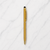 Ballpen Bazaar Stylus Metallic Glossy Gold Ball Pen | Gold Clip Twist Mechanism | Blue Ink | 1 Pen + 1 Free Refill | Name Engraving Available