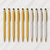 Ballpen Bazaar Set of 10 Stylus Metallic Glossy Gold & Silver Twist Ball Pens | Blue Ink | 10 Free Refills | Premium Metal Pens