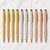 Ballpen Bazaar Set of 09 Stylus Metallic Glossy Gold Silver Rose Gold Twist Ball Pens with Blue Ink | 9 Pens + 9 Free Refills | Premium Metal Writing Pens