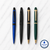 Ballpen Bazaar Set of 4 Premium Metal Twist Ball Pens | Matt Black Gold Clip & Stylus Black Blue Pens | Blue Ink | 4 Pens with Refills