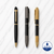 Ballpen Bazaar Set of 3 Premium Metal Twist Ball Pens – Matt Black Gold Clip, Glossy Black Gold Design & Gunmetal Design | Blue Ink