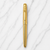 Ballpen Bazaar Metallic Glossy Designer Gold Ball Pen with Gold Designer Cap & Ashoka Emblem Clip | Openable Metal Pen | Blue Ink | 1 Pen + 1 Free Refill