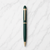 Ballpen Bazaar Matt Green Colour Body with Glossy Gold Colour Clip Twist Mechanism Ball Pen | Blue Ink | Premium Metal Writing Pen | 1 Pen + 1 Free Refill