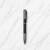 Ballpen Bazaar Metallic Glossy Black Metal Ball Pen with Textured Glossy Gunmetal Grip & Gunmetal Clip | Twist Mechanism | Blue Ink | 1 Pen + 1 Extra Free Refill | Premium Executive Writing Pen