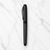 Ball Pen Bazaar Stylus Matt Black Roller Ball Pen with White Design & Glossy Clip | Openable Cap | Black Ink | 1 Extra Refill Free